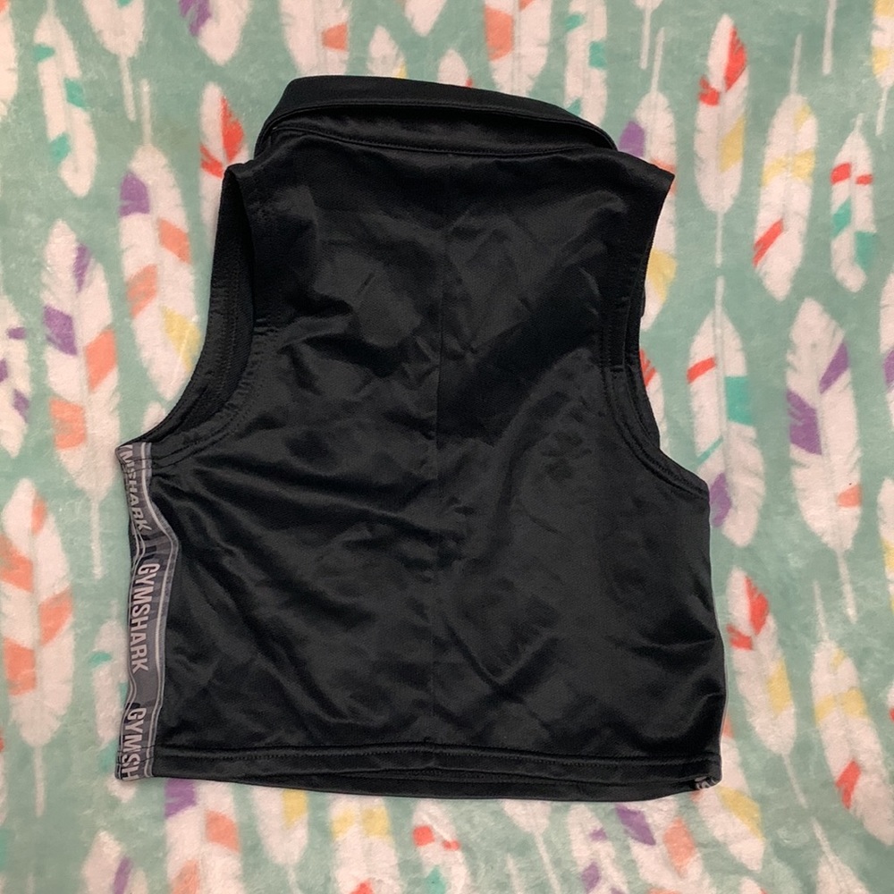 Gymshark nwt revival zip up crop top black grey in size xs - Picture 4 of 7